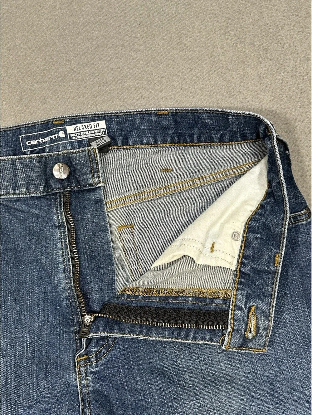 Carhartt Rugged Flex Jeans Men’s 34x31 Relaxed Fit 5 Pocket Denim Blue